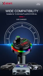 X-start CC122 Black Car Bluetooth MP3 Player (PC+ABS) with dual USB ports and dual outputs - Image 6