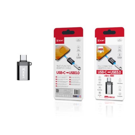 HD011 转接器  Black USB Adapter: USB-C to USB-A, USB 3.0, supports charging and data transfer, alloy casing.