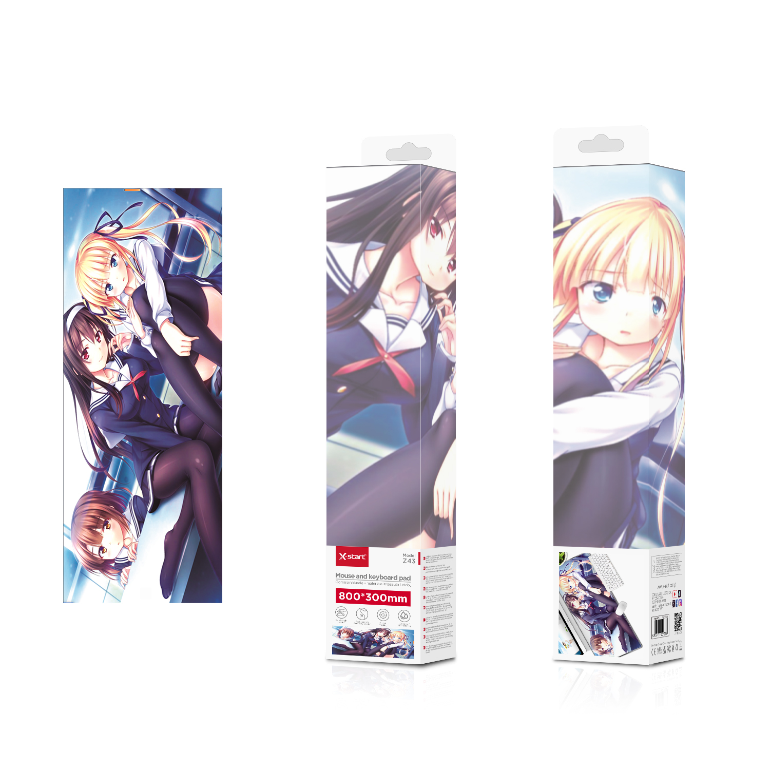 20138-7 Z43 桌面鼠标垫 Large Cartoon Pattern Padless Desktop Mouse Pad 800x300x2mm Anti-slip Rubber - Image 1