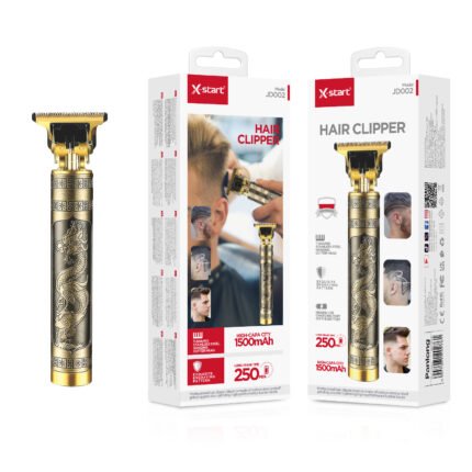 JD002 盘龙款电动理发器 Gold Direct-Charging Electric Hair Clipper (Dragon Design) 5W 180Hz Brushless Motor 5000-7500 RPM Micro 3.7V/1500mAh Zinc Alloy Material