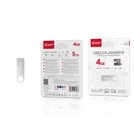 UD014 U盘Silver USB Flash Drive, USB 2.0, 4GB, 10MB/s, 5-Year Warranty