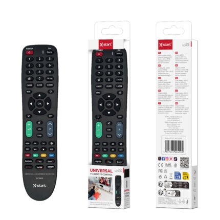 UD005 通用型电视遥控Black Smart TV Universal Remote Control, AAA x 2pcs Battery, Compatible with most smart TV remote control replacements, no matching required, ABS shell