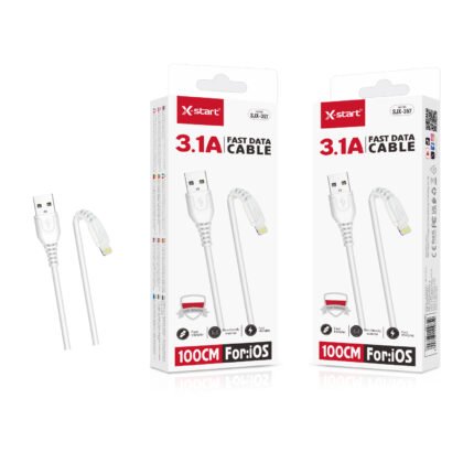 SJX357L 快充数据线White 3.1A Fast Charging Cable 1M USB-A to Lightning PVC Sheath