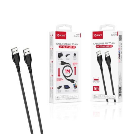 SJX311 数据线缆Black Data Cable 1M USB 3.0 USB-A to USB-A PVC sheath